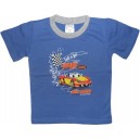 Однотонная футболка для мальчиков с принтом Start Raser Машинка. Ткань Кулирка