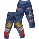 Укороченные детские джинсовые леггинсы (капри) с ярким рисунком "N Minion"