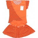 Комбинированный комплект для девочек футболка с юбкой Горошек. Ткань кулирка.