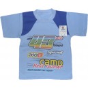 Комбинированная однотонная футболка для мальчиков с принтом 43 (2 года) и Racing Team (4 года). Ткань кулирка
