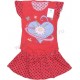 Комплект для девочки футболка с аппликацией Сердечко с ромашкой + юбка в горошек. Ткань кулирка.