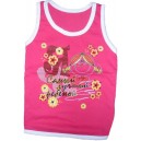 Майка для девочки из кулирки с ярким принтом