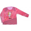 Толстовка из велюра для девочки с принтом "Девочка"